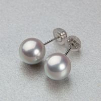 オーロラ真多麻真珠 ピアス8.5-9.0mm PT900 | 花珠真珠ピアス・イヤリング