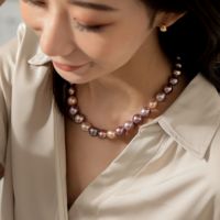 plumberry 淡水真珠 ネックレス 9-12mm マルチカラー | 淡水真珠 plumberry 淡水真珠 ネックレス 9-12mm マルチカラー | 淡水真珠