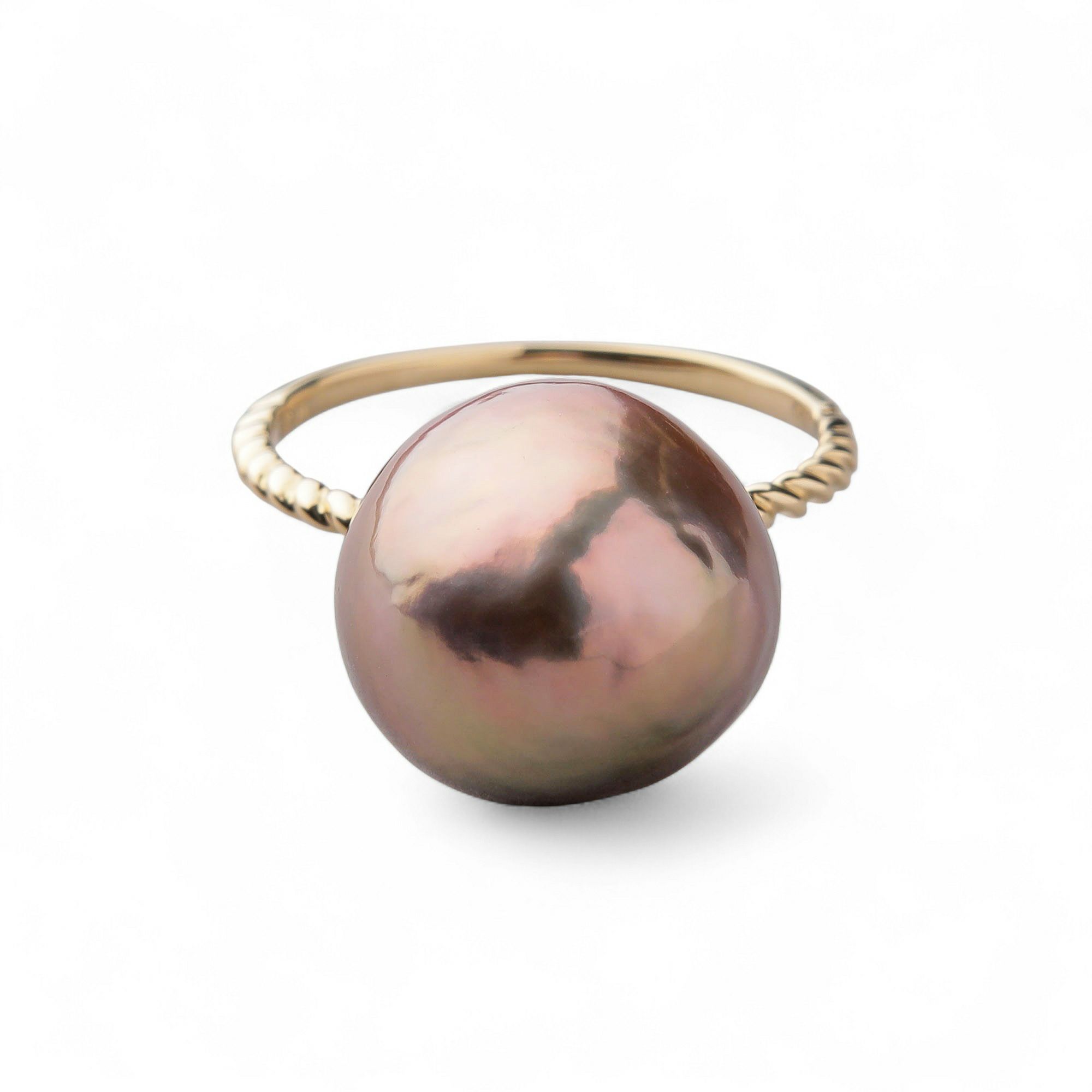 plumberry 淡水真珠 リング12mmUP K18YG