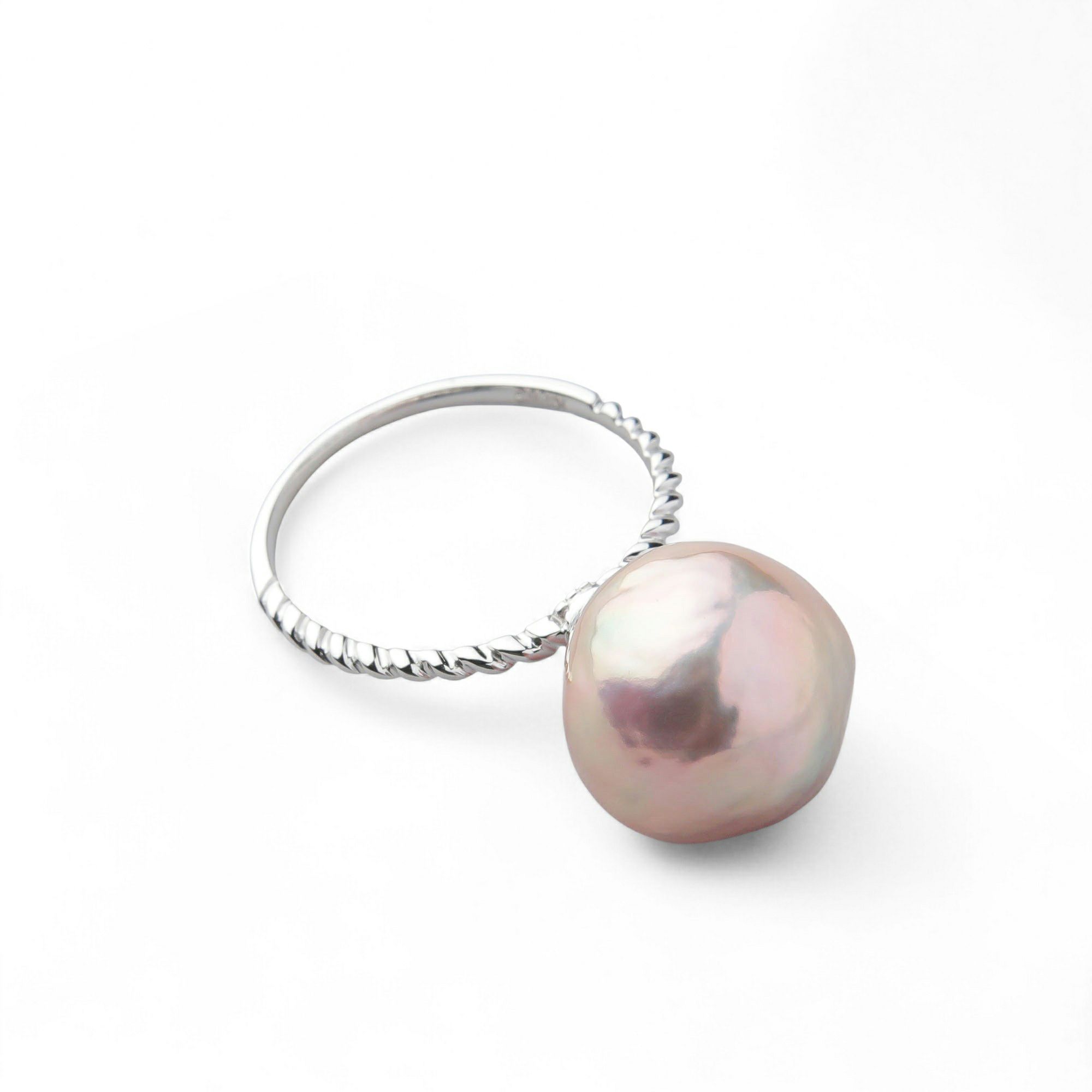 plumberry 淡水真珠 リング12mmUP K18WG