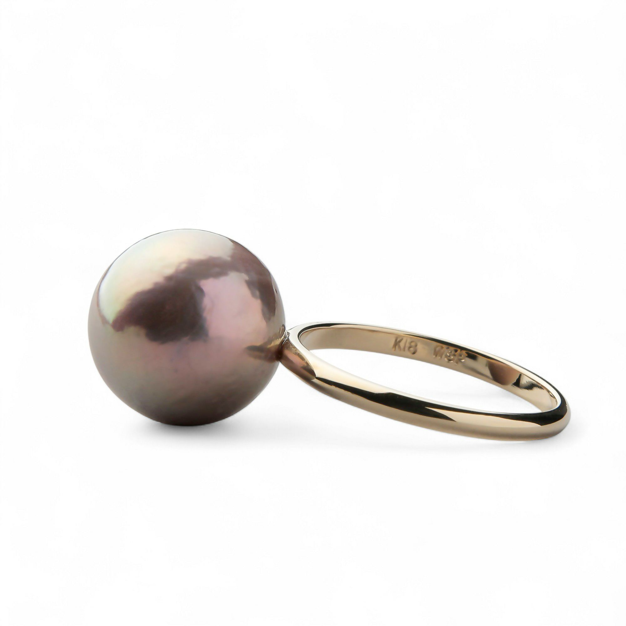 plumberry 淡水真珠 リング12mmUP K18YG