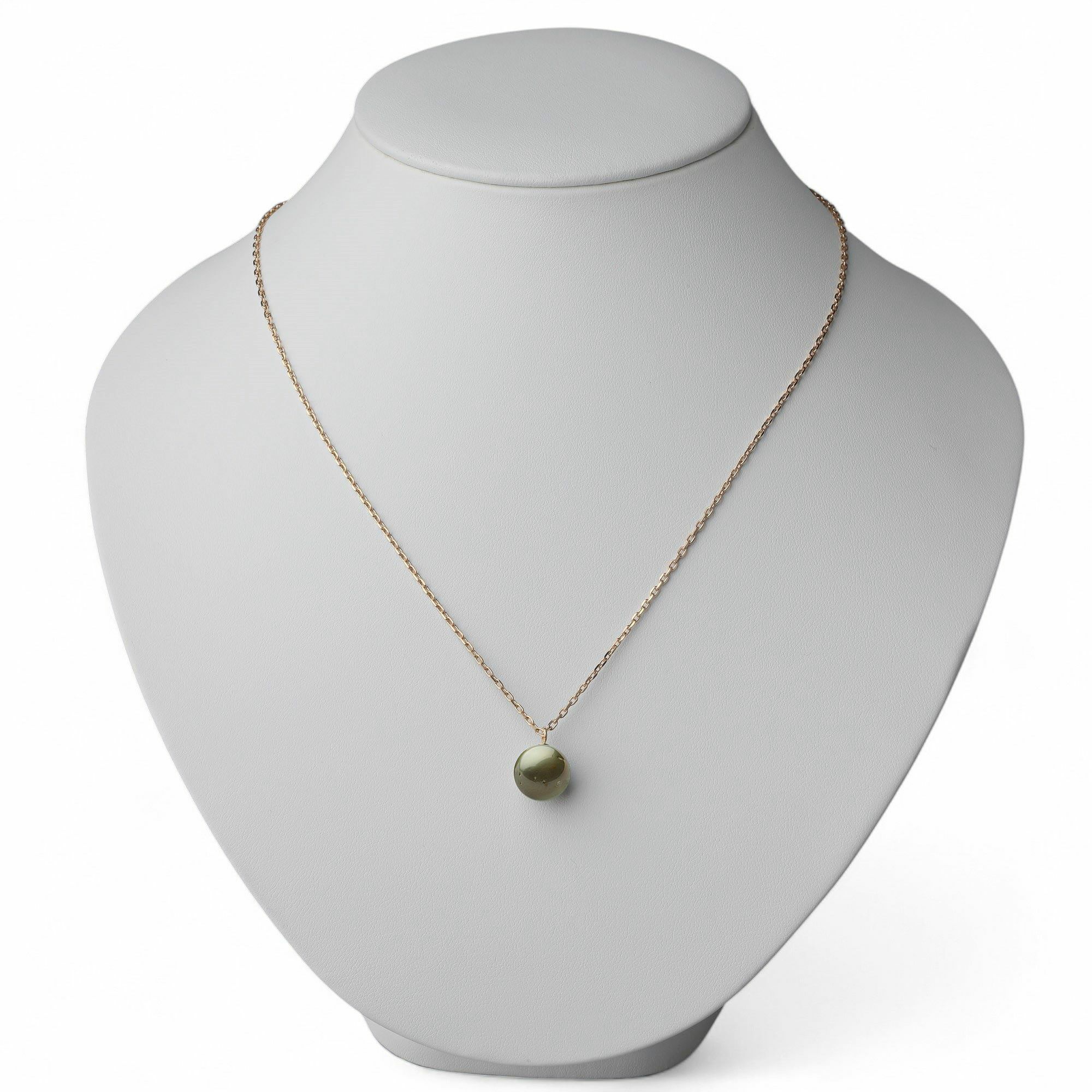 Pistachio タヒチ黒蝶真珠 ペンダント　11mmUP SUS316L GP