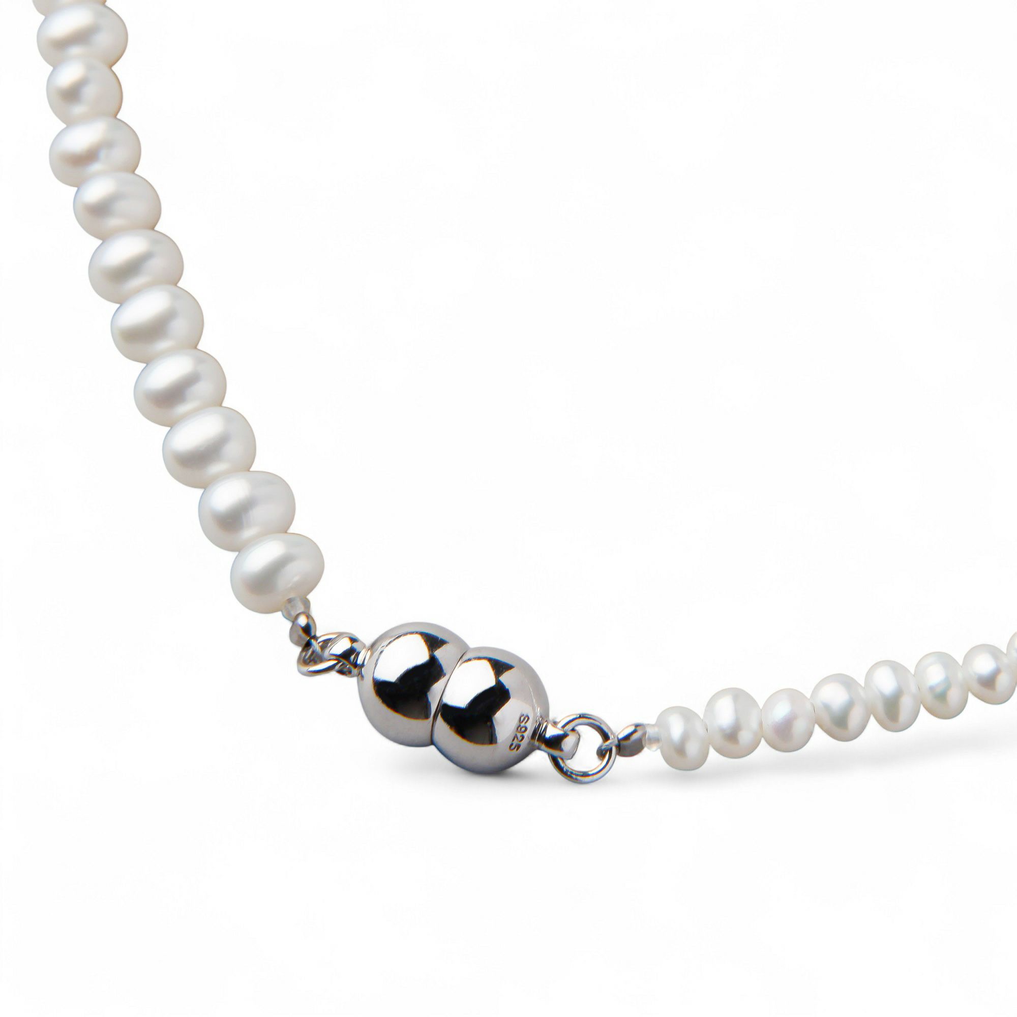 淡水真珠×オパール ネックレス　2.5-5.0mm ミックス