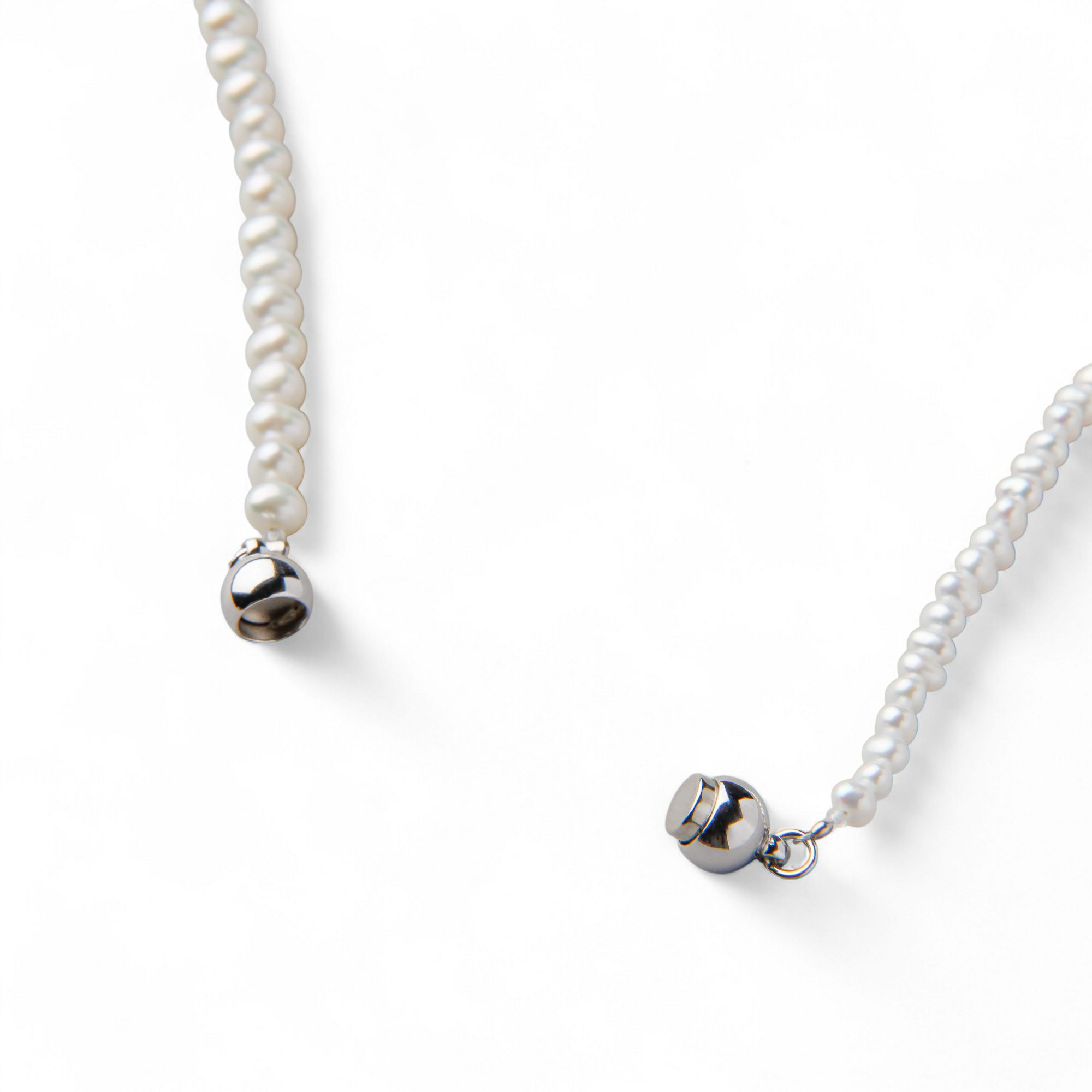 WEB限定】淡水真珠×オパール ロングネックレス 2.5-5.0mm ミックス 