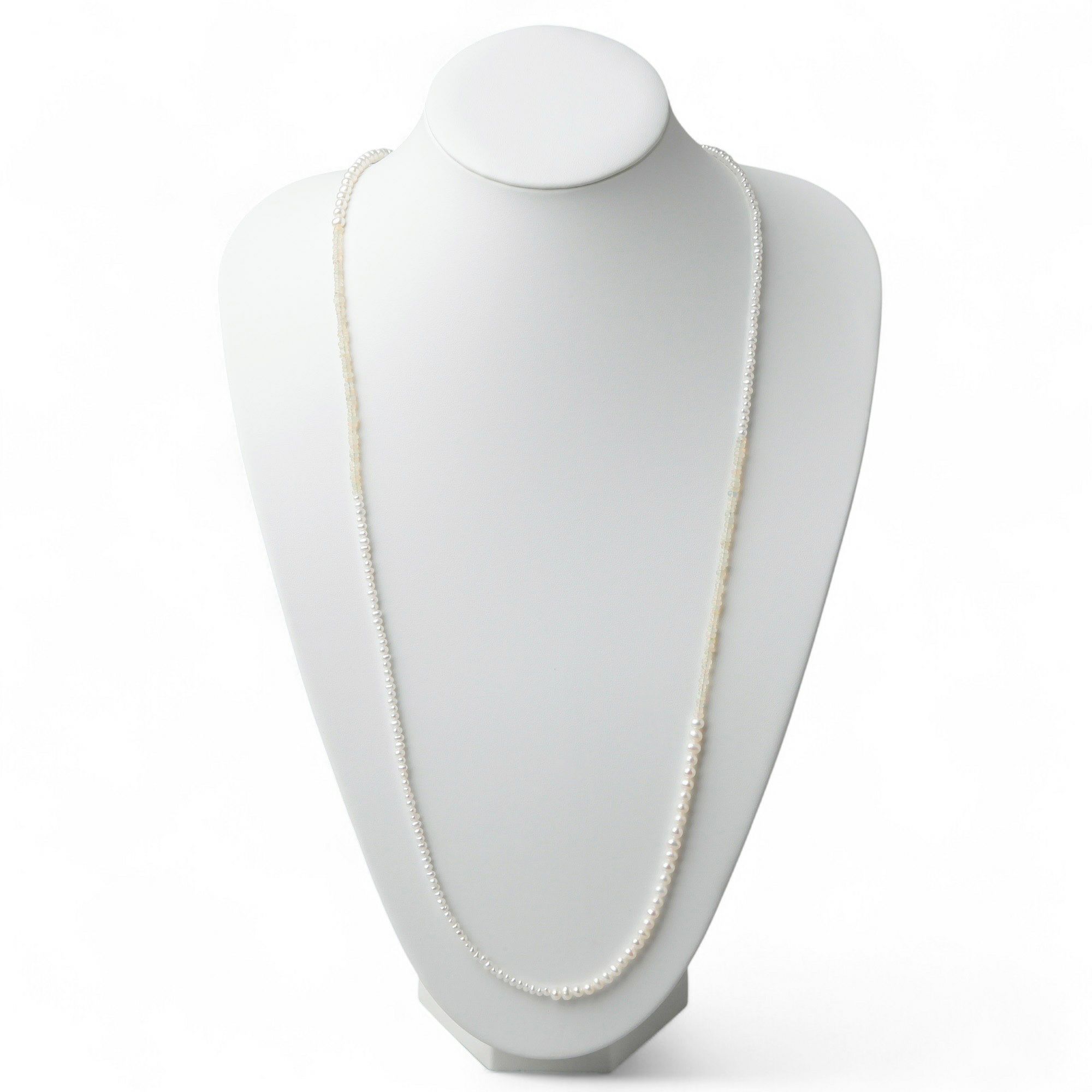 WEB限定】淡水真珠×オパール ロングネックレス 2.5-5.0mm ミックス 