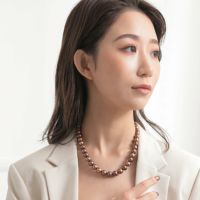 新品✨照り強⭐︎ 超大珠【タヒチ産】黒蝶真珠　本真珠ネックレス　南洋パール WEB限定】Chocolat タヒチ黒蝶真珠 ネックレス 8.0-10.8mm