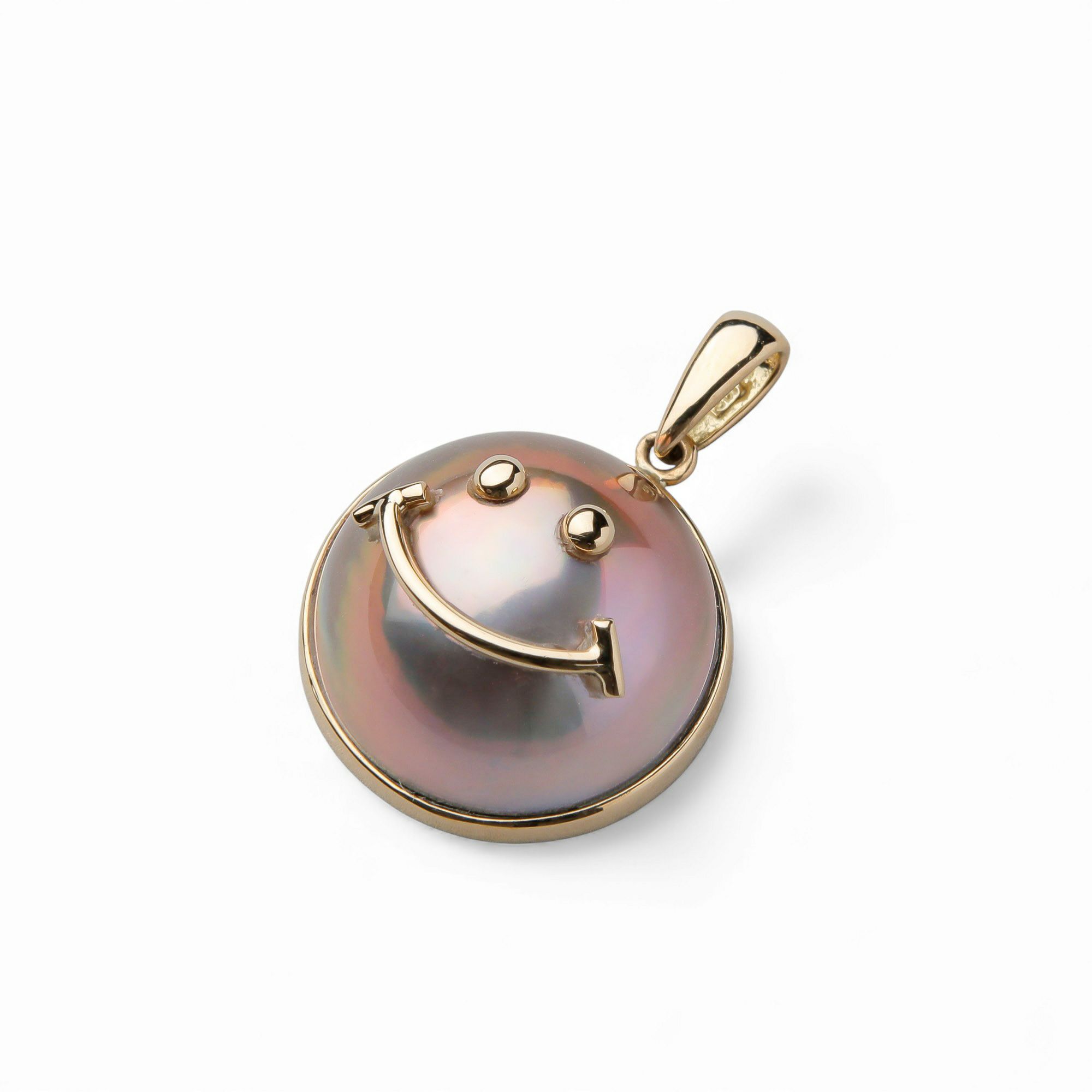 マベ真珠 ペンダントトップ14mmUP K18YG ニュアンスゴールド