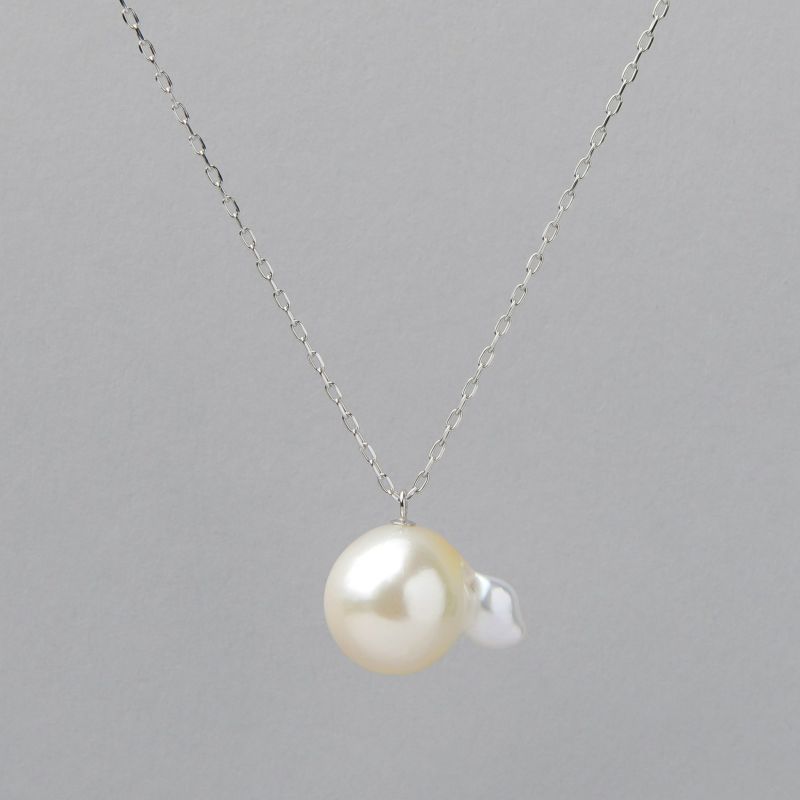 SV925 白蝶南洋真珠（約15.1×18.2㎜）ペンダント 淡水真珠ネックレス ...