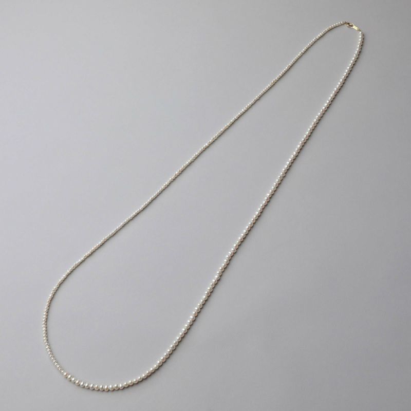 淡水真珠 ロングネックレス2.5-4.5mm 100cm