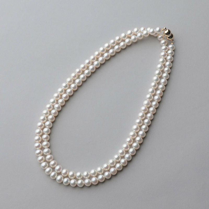 淡水真珠 ロングネックレス4.0-7.5mm 120cm ジョイント式 | 淡水真珠ネックレス