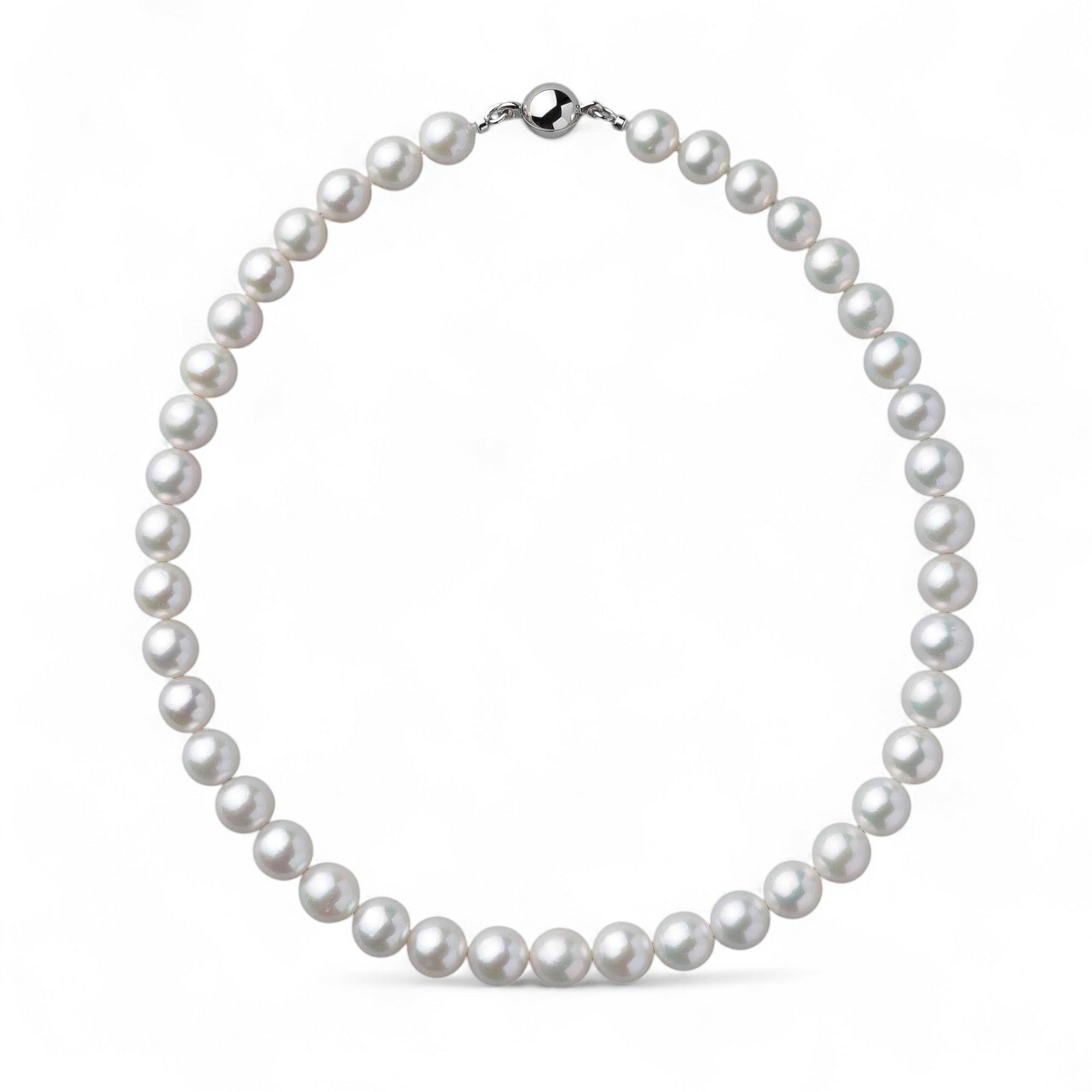 淡水真珠(有核) ネックレス9-10mm ラウンド 超上質ランク