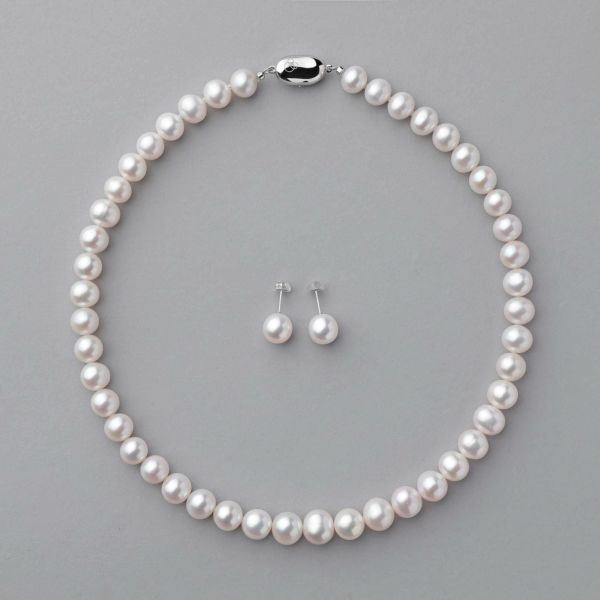 淡水真珠 ネックレスセット8.5-9.5mm 上質ランク | 淡水真珠ネックレス