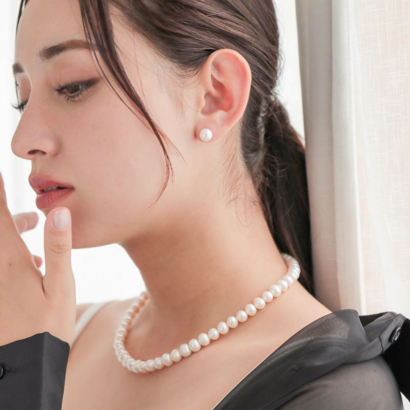 淡水真珠 ネックレスセット8.5-9.5mm 上質ランク