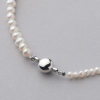 agete 淡水パール　アクアマリンネックレス WEB限定】淡水真珠×アクアマリン ネックレス 2.5-5.0mm ミックス