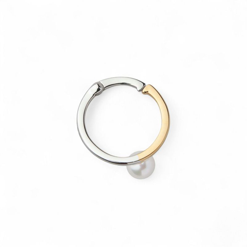 duocolor あこや真珠 イヤーカフ　9mmUP SV925 コンビカラー