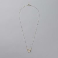 蝶々ペアペンダント ダイヤモンド WEB限定】petit amie ダイヤモンド 蝶 ペンダント K18YG 0.50ct