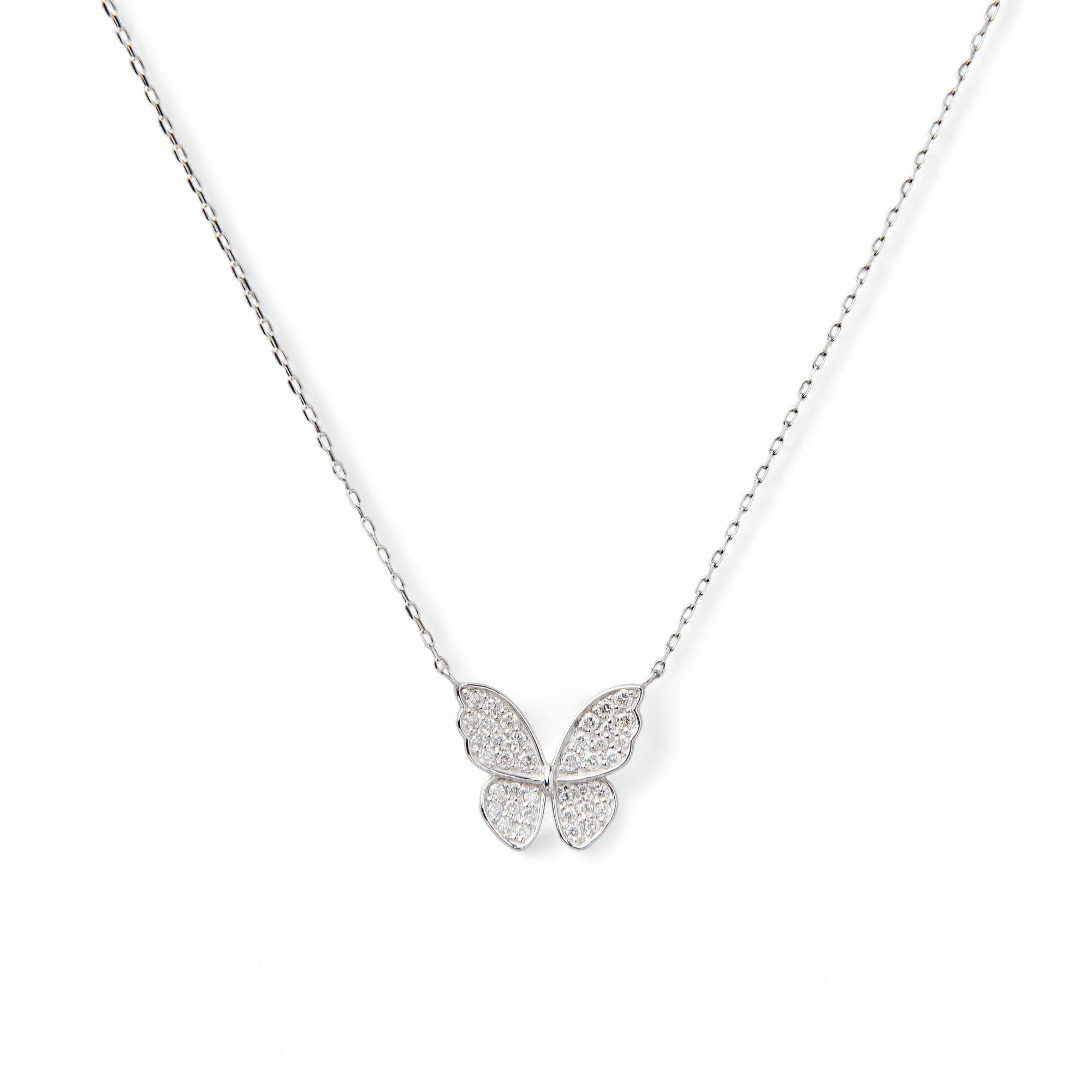 ダイヤモンド 蝶 ペンダントSPT900/850　0.20ct 40cm