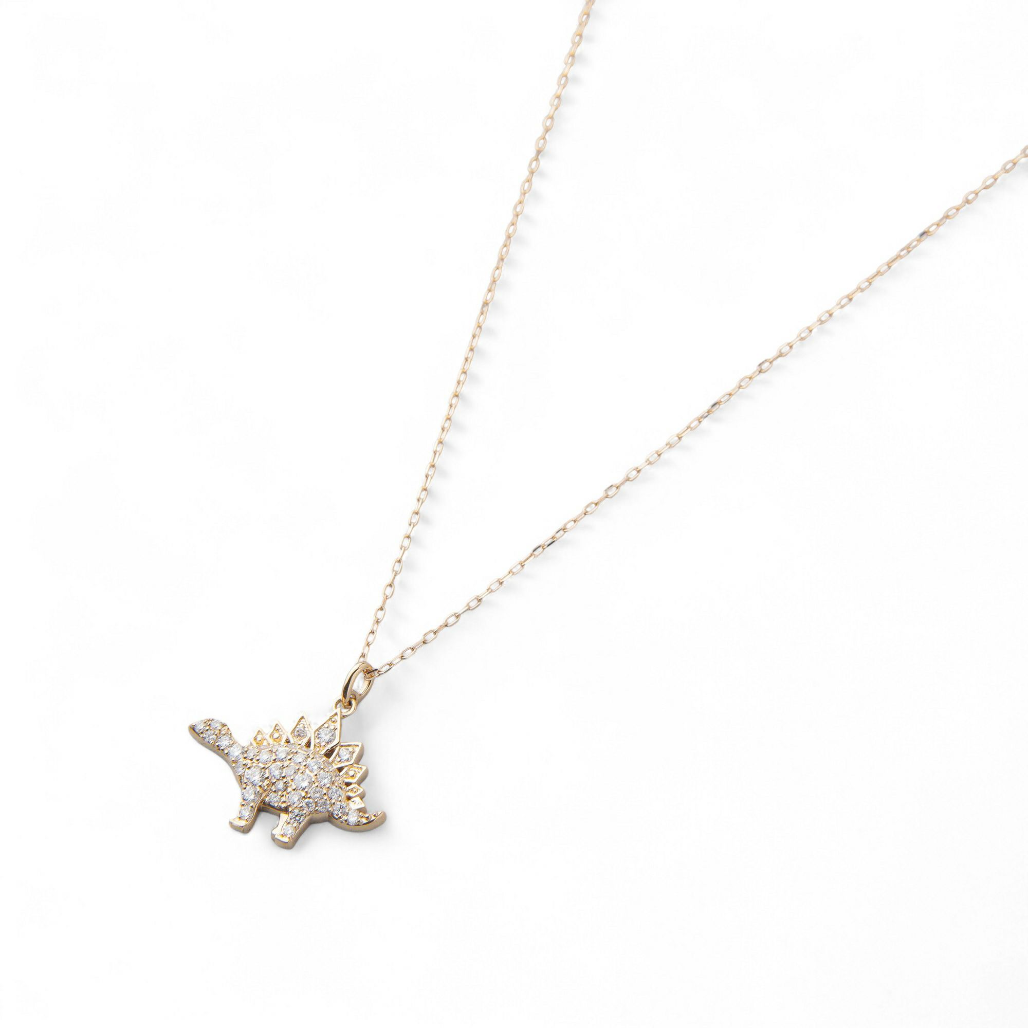 ダイヤモンド 恐竜ペンダントK18YG　0.30ct 45cm