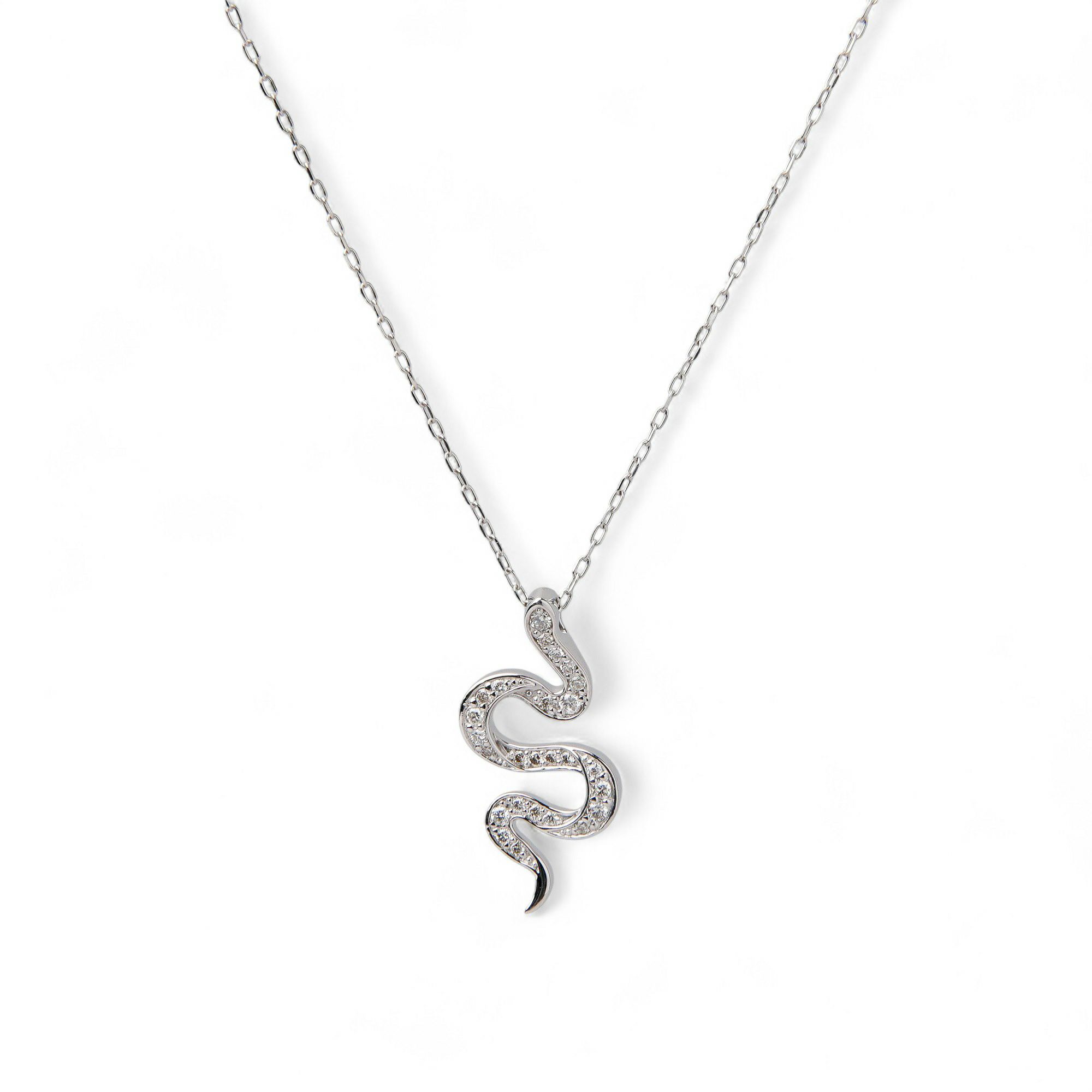 ダイヤモンド 蛇 ペンダントPT900/850　0.15ct 45cm