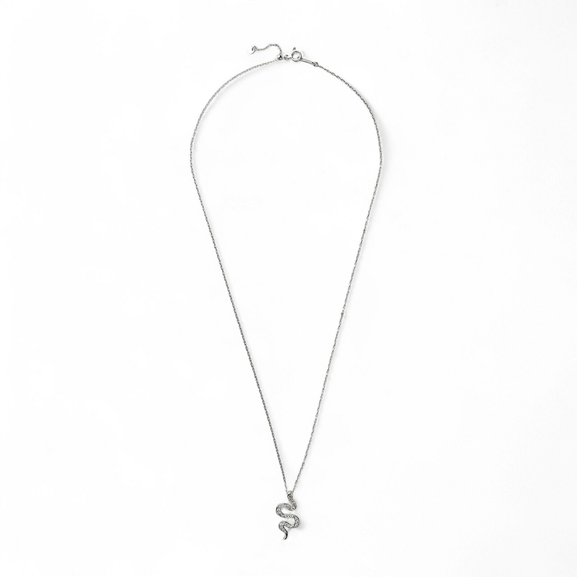 ダイヤモンド 蛇 ペンダントPT900/850　0.15ct 45cm