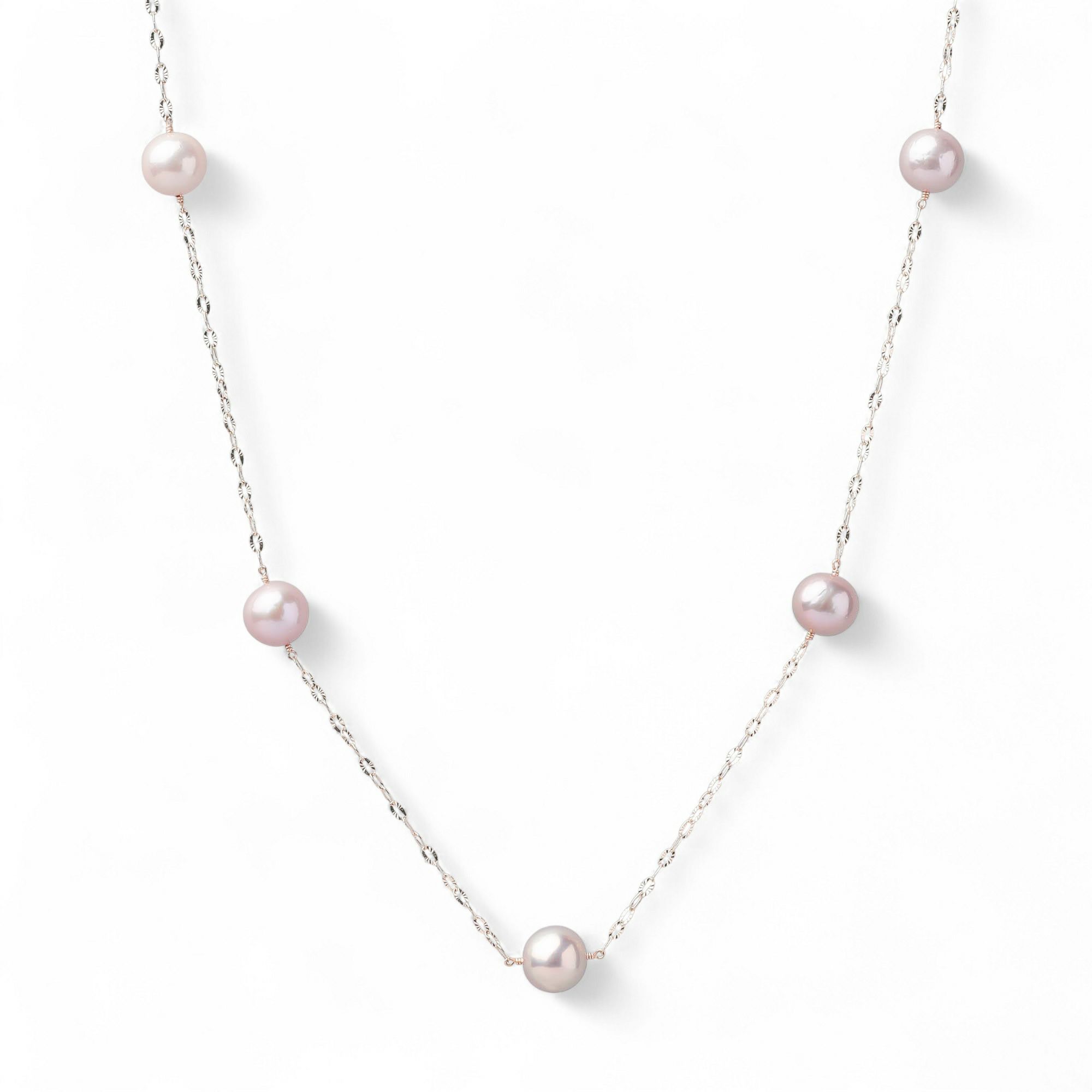 plumberry 淡水真珠 ステーションネックレス　8-9mmUP K10YG