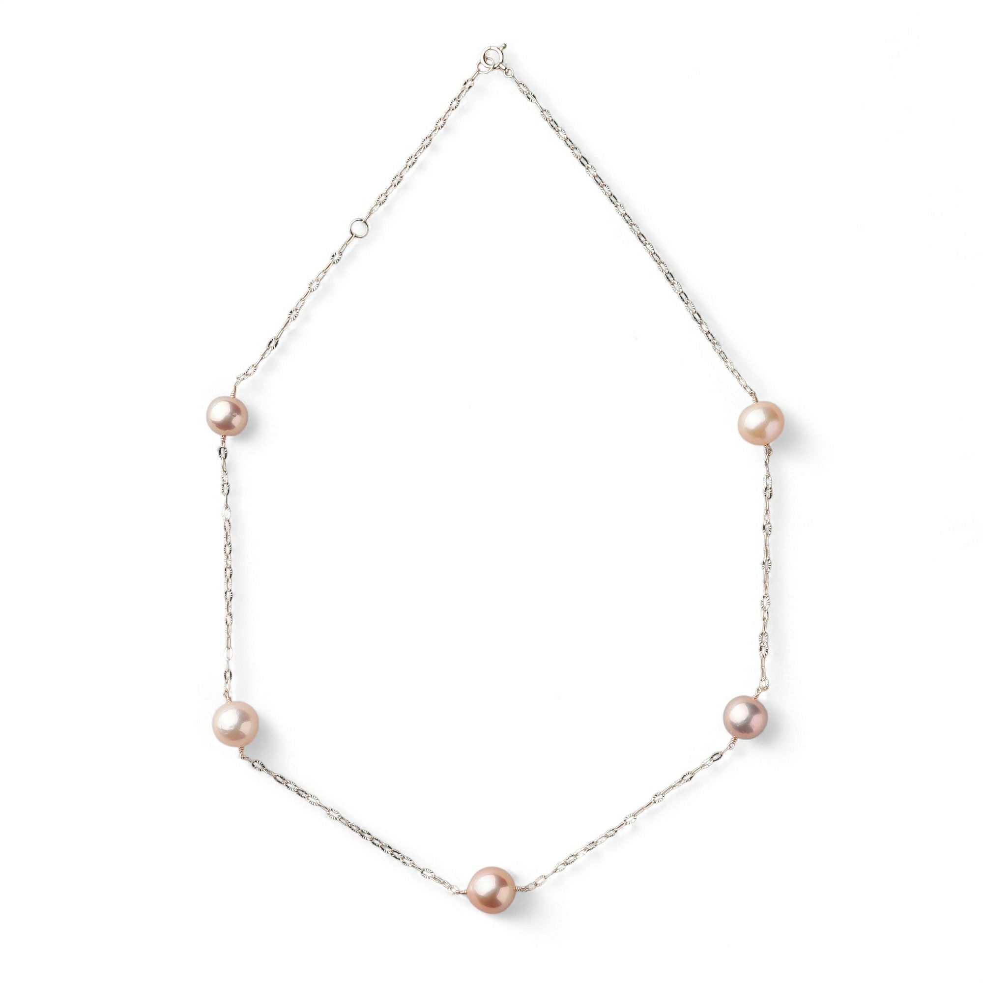 plumberry 淡水真珠 ステーションネックレス　8-9mmUP K10YG