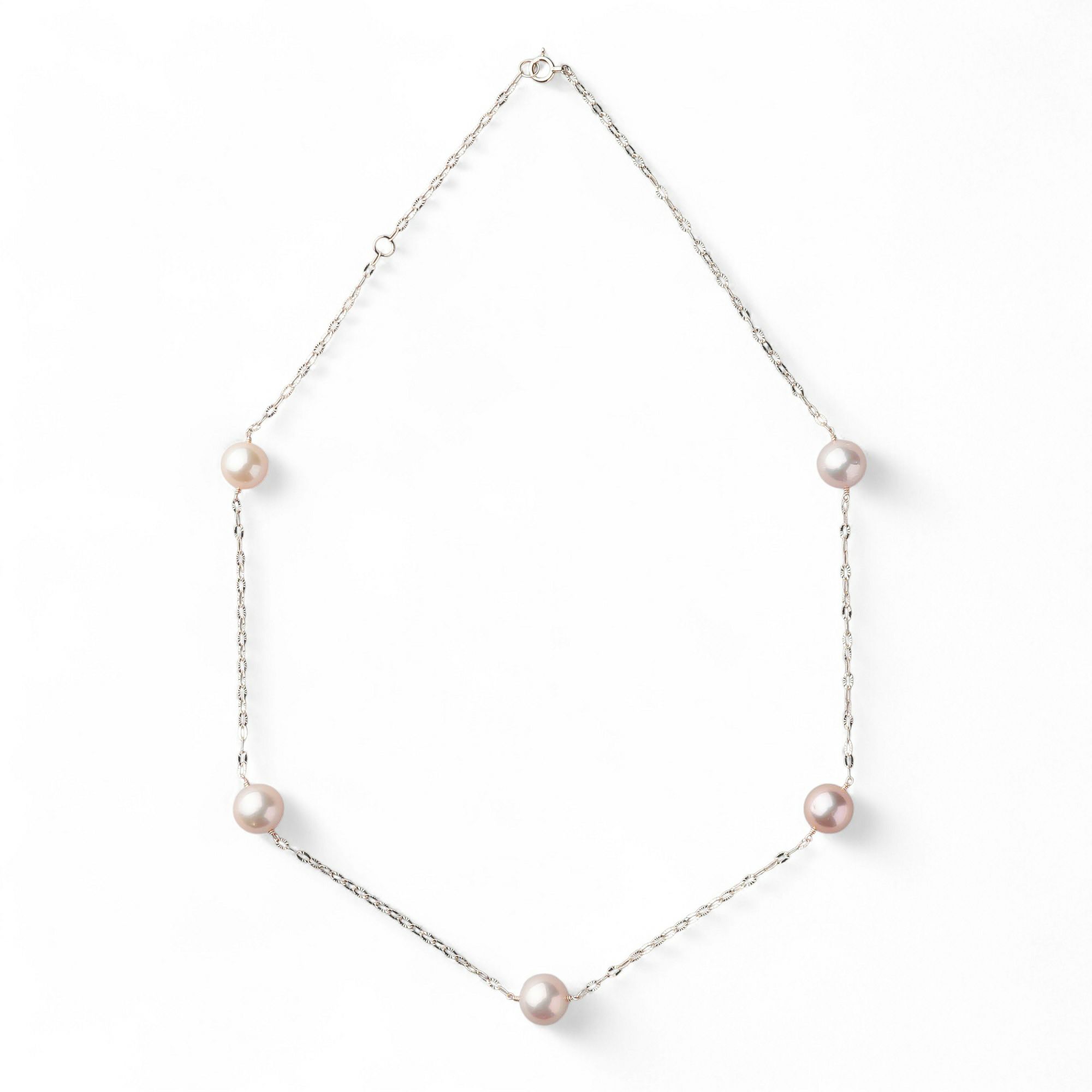 plumberry 淡水真珠 ステーションネックレス　8-9mmUP K10YG