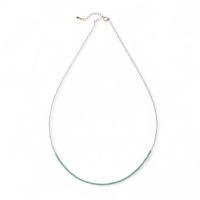 淡水真珠/エメラルド ネックレス　2.0-2.5mm ケシ