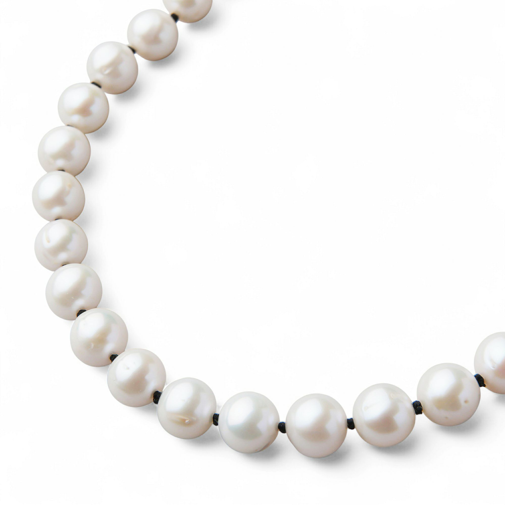 淡水真珠 カラーノットネックレス　7.5-8.0mm ブラック