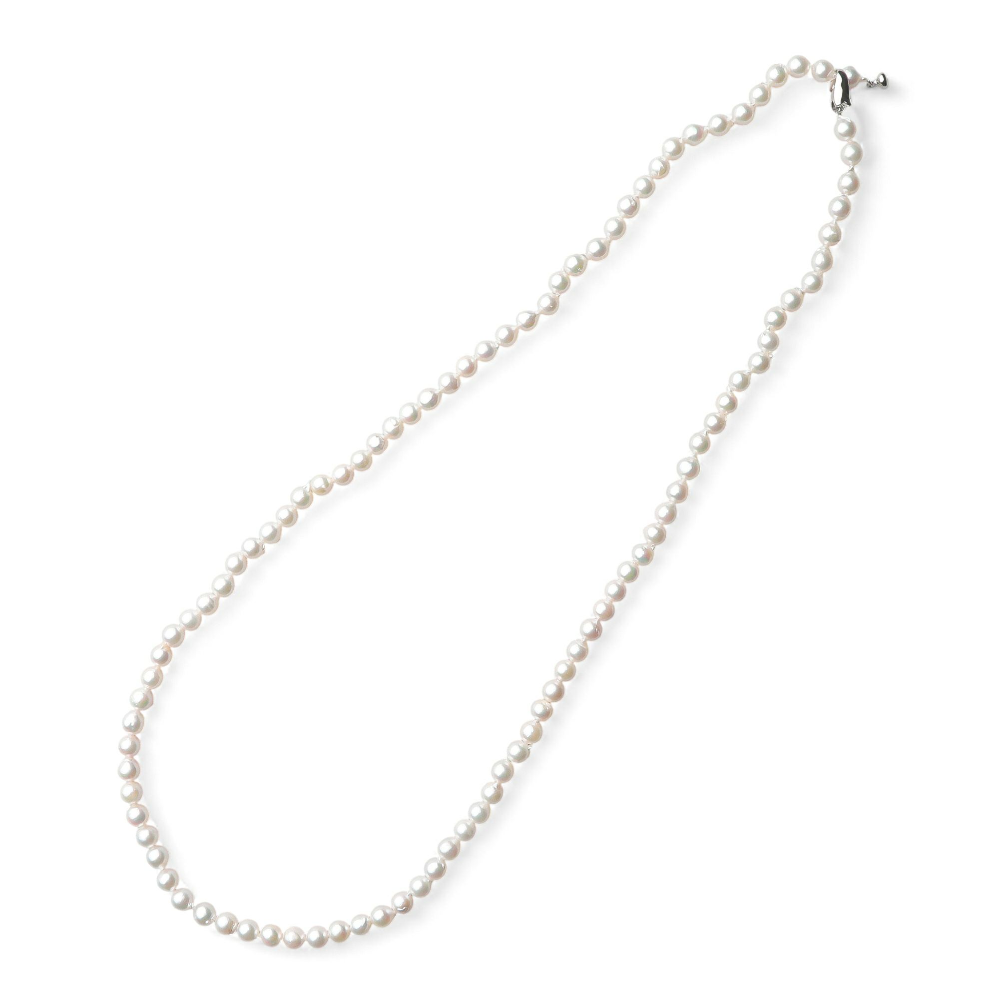 あこや真珠 ロングネックレス7.5-8.0mm バロック 80cm