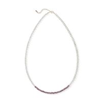 淡水真珠×ルビー ネックレス　2.5-5.0mm ミックス