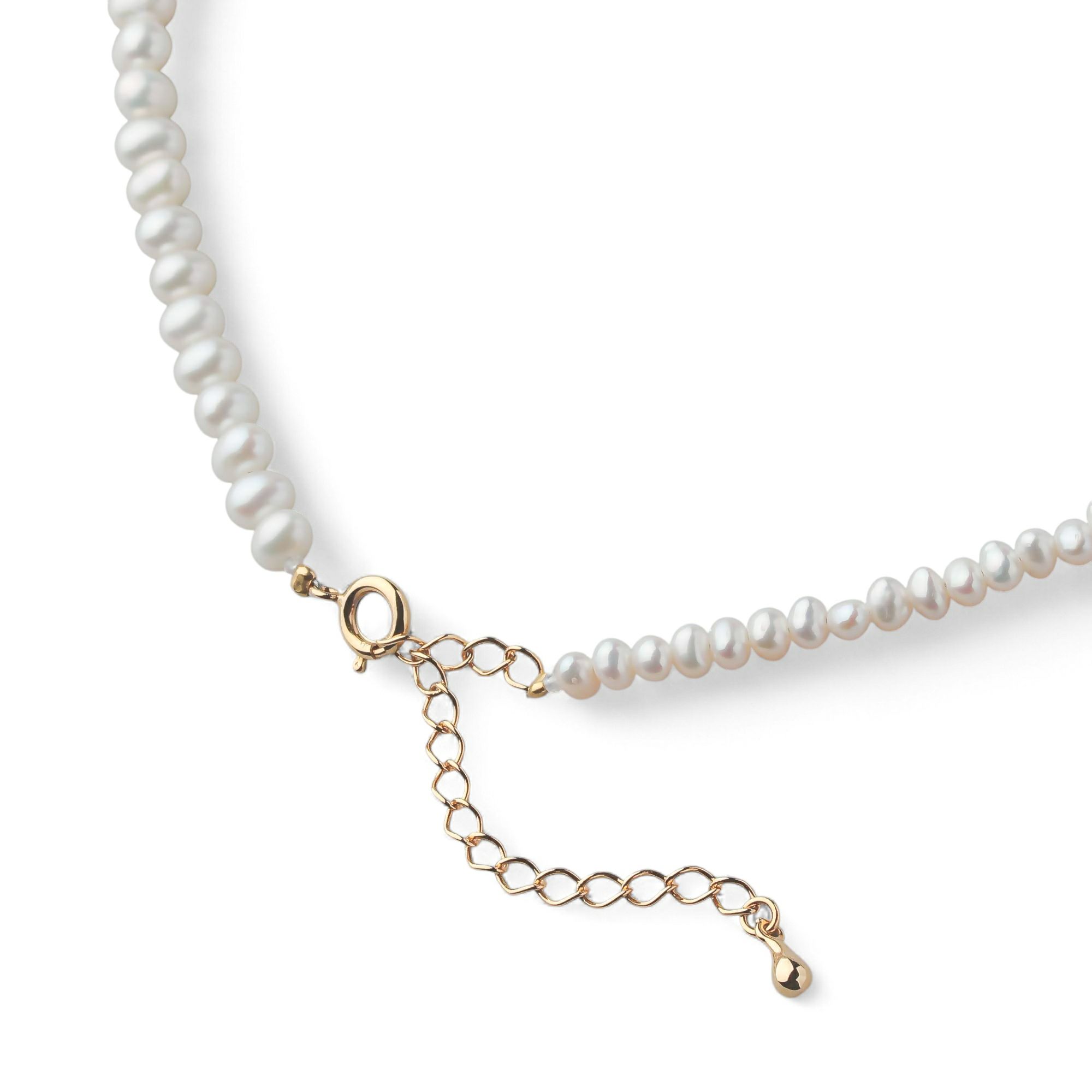 淡水真珠×ルビー ネックレス　2.5-5.0mm ミックス