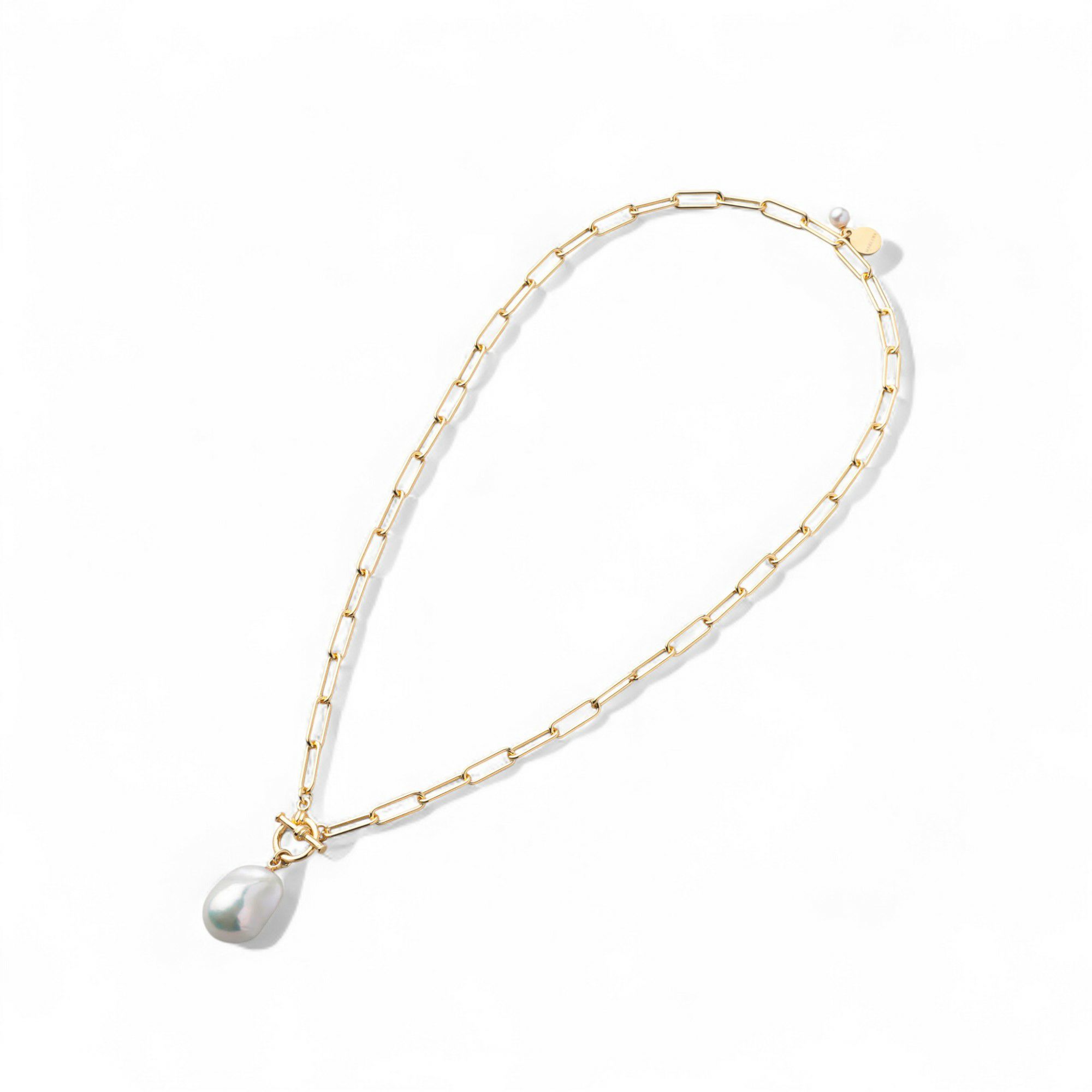 MARLENA 淡水真珠 チェーンペンダント 12mmUP  SILVER925 GP バロック