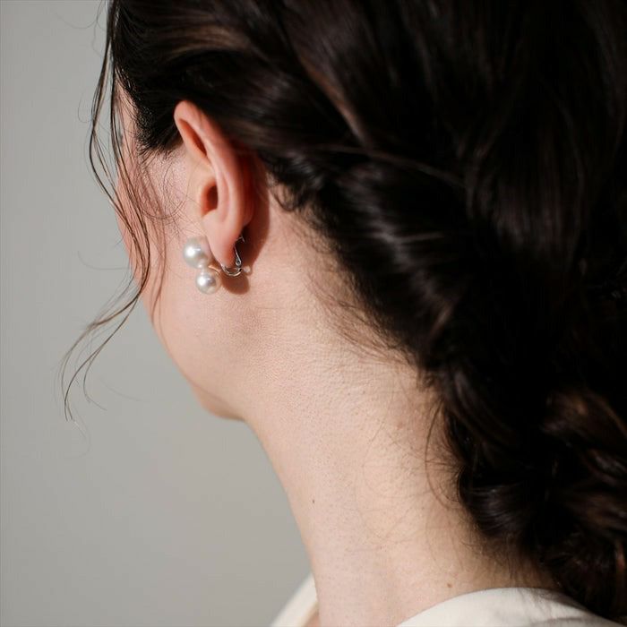 MARLENA 淡水真珠 ピアス/イヤリング　9-12mm K14WG/SILVER925