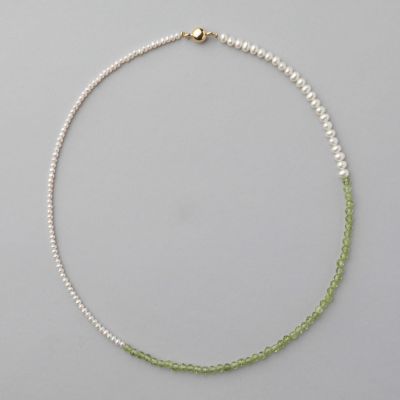 淡水真珠×ガーネット ネックレス 2.5-5.0mm ミックス | 淡水真珠ネックレス