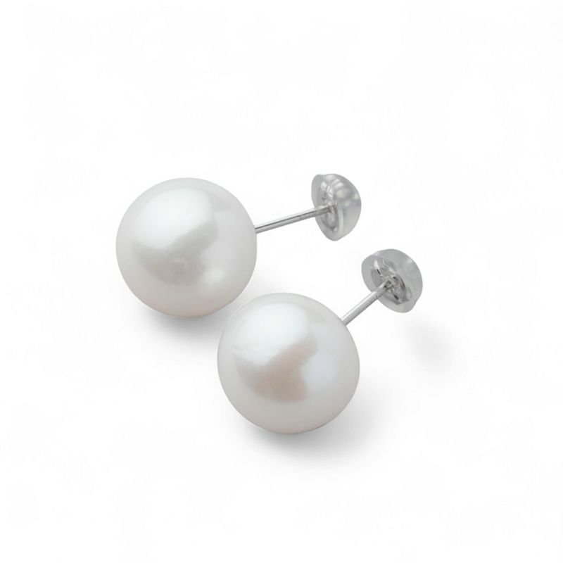 淡水真珠 (有核) ピアス/イヤリング　11mmUP K14WG/SV925