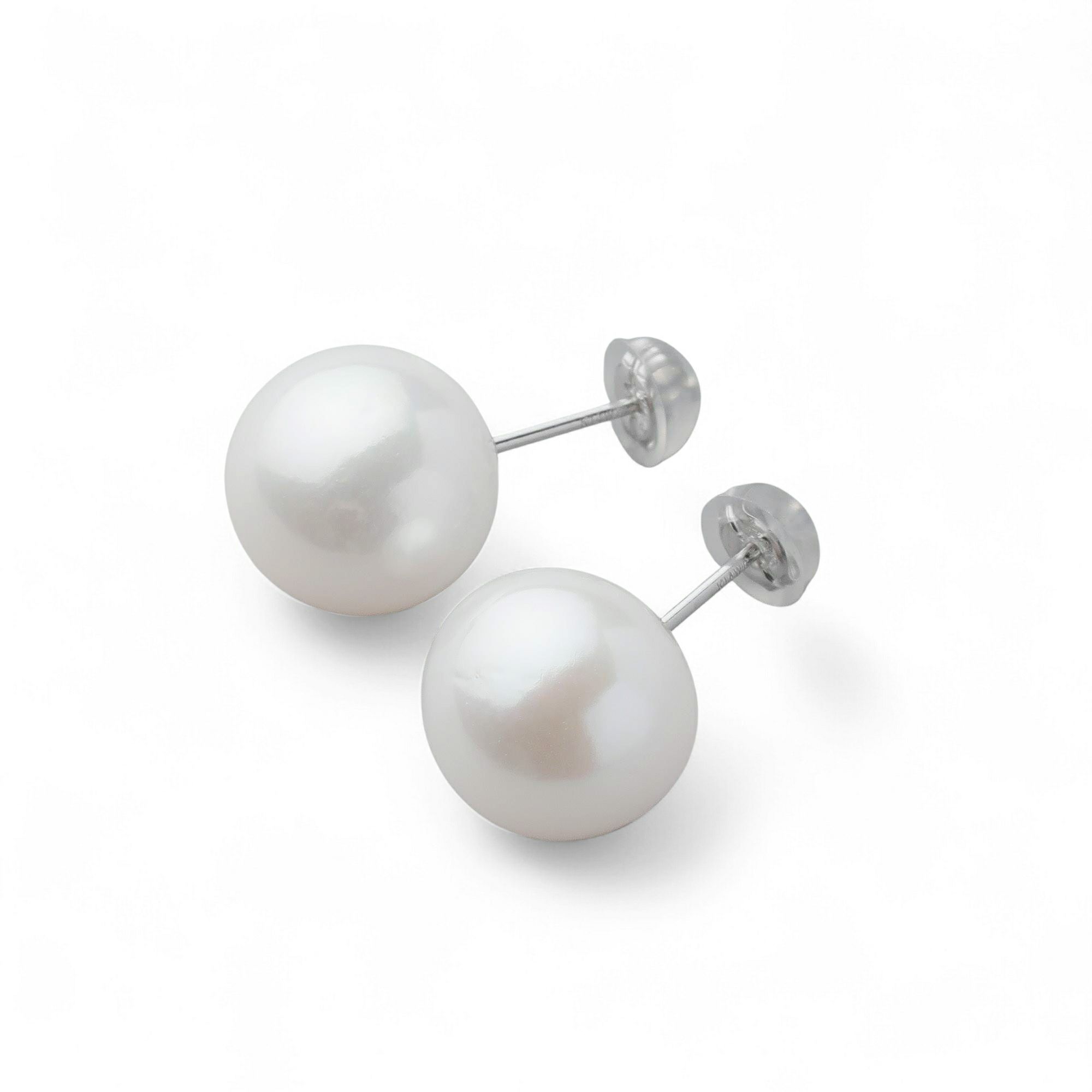 淡水真珠 (有核) ピアス/イヤリング　11mmUP K14WG/SV925