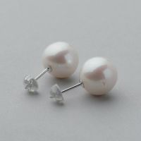 WEB限定】淡水真珠 (有核) ピアス/イヤリング 11mmUP K14WG
