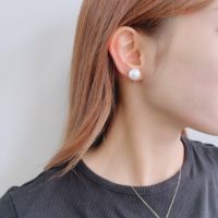 SV 大粒 淡水パール ピアス 約11mm 金色金具 ピンク系 SV 大粒 淡水パール ピアス 約11mm 金色金具 ピンク系