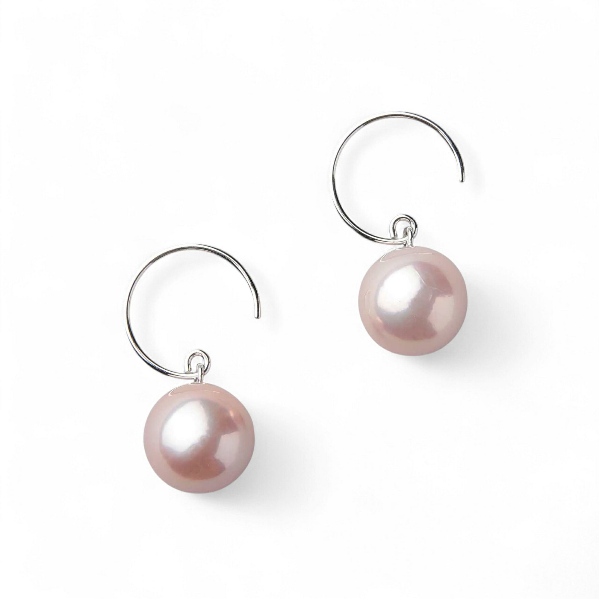 Bubble 淡水真珠 フックピアス　9mmUP K14WG/K18YG