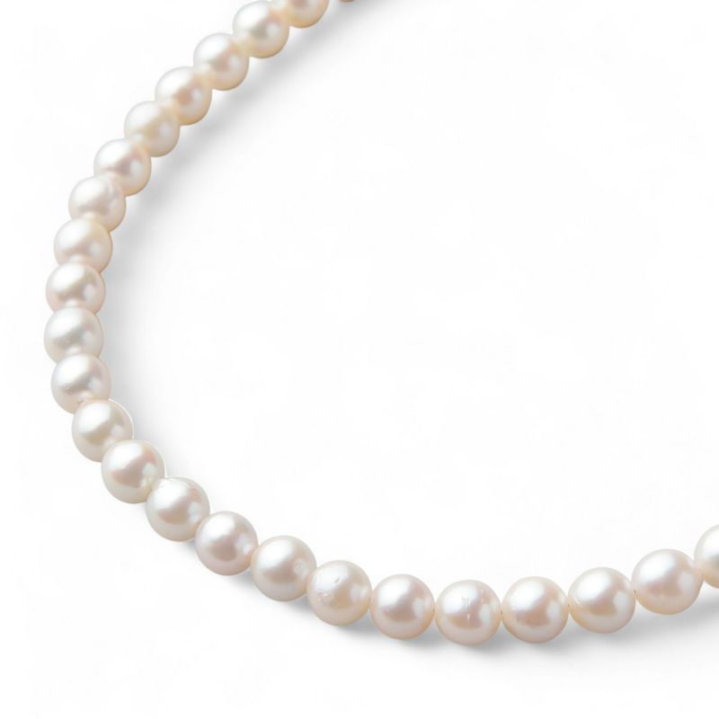 あこや真珠×オパール ネックレス　5.5-6.0mm つぼみドロップ