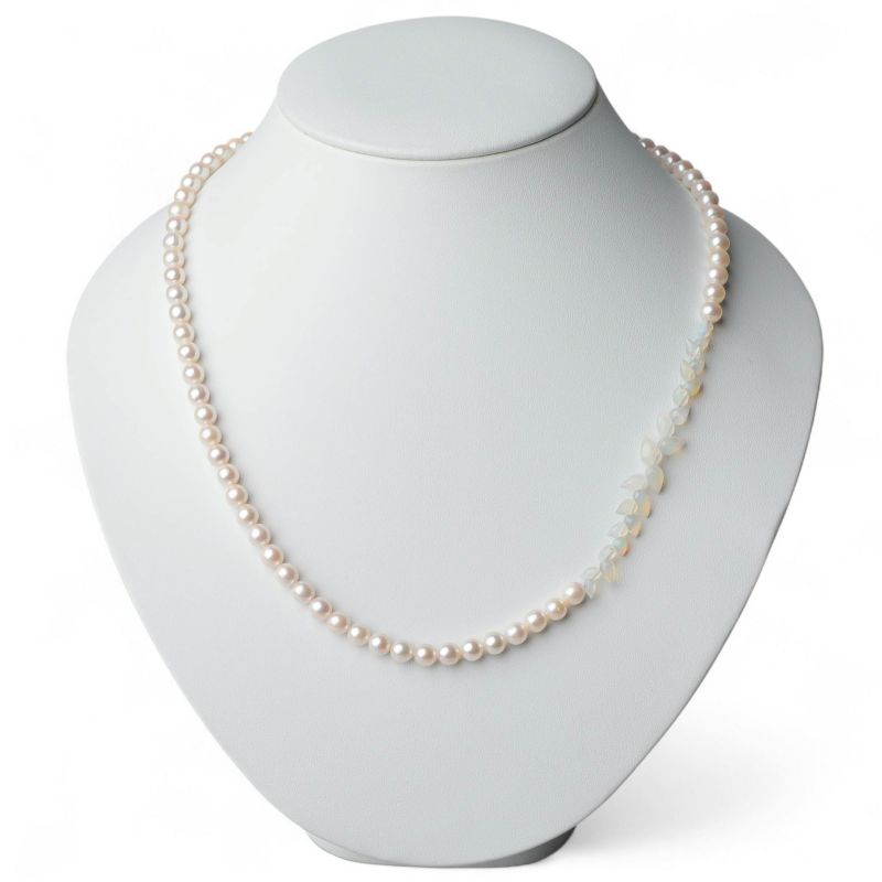 ✨ほぼ未使用✨⑦TASAKI 本真珠　大珠8㎜以上パール　あこや　ネックレス WEB限定】あこや真珠×オパール ネックレス 5.0-5.5mm つぼみドロップ