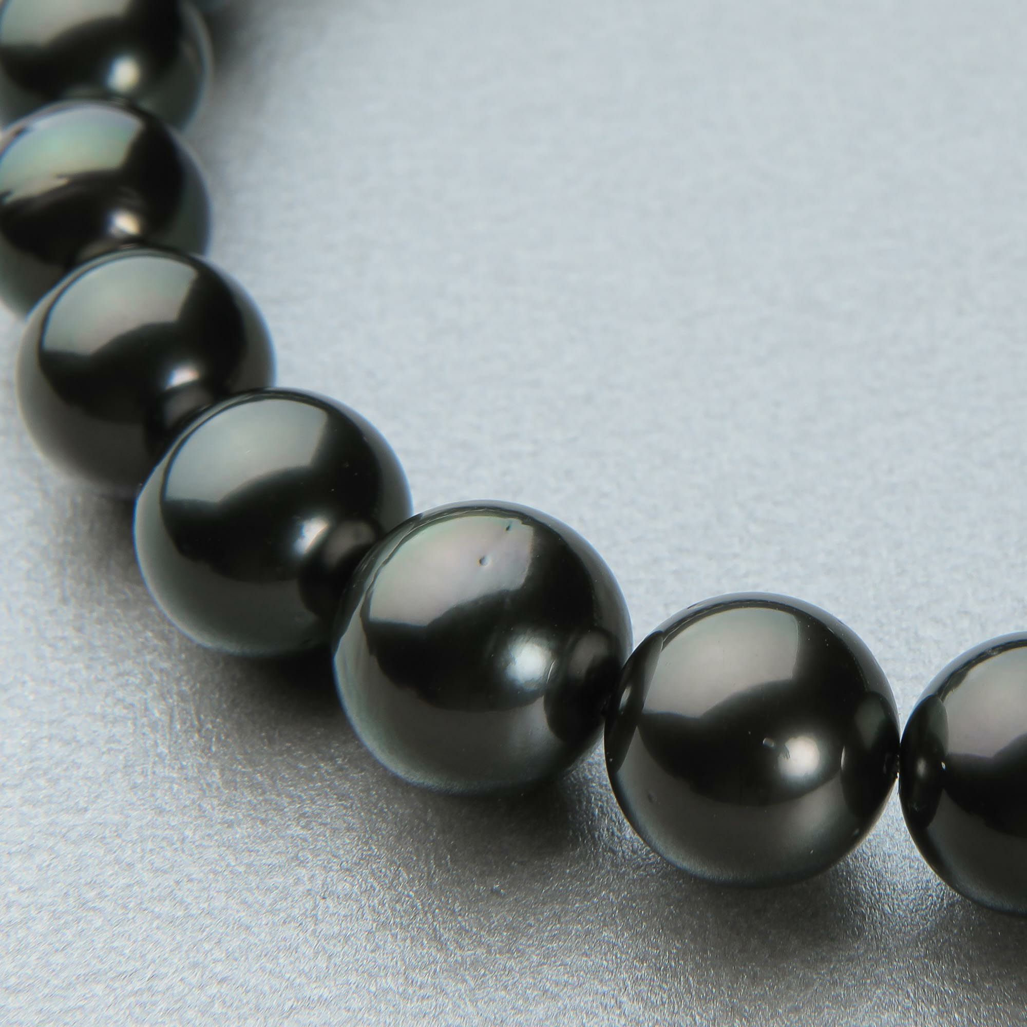 タヒチ黒蝶真珠 ネックレス8.0-10.9mm -Aurora Peacock- | 南洋  