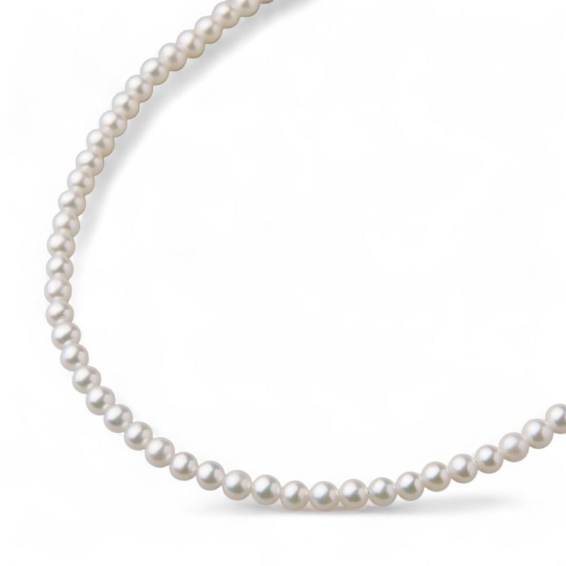 淡水真珠 (有核) ネックレス3.5-4.0mm