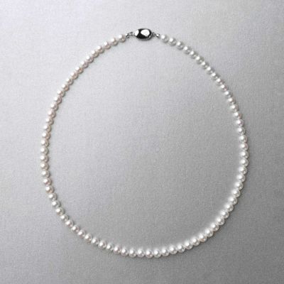 淡水真珠 (有核) ネックレス3.0-3.5mm オーロラキングフィッシャー