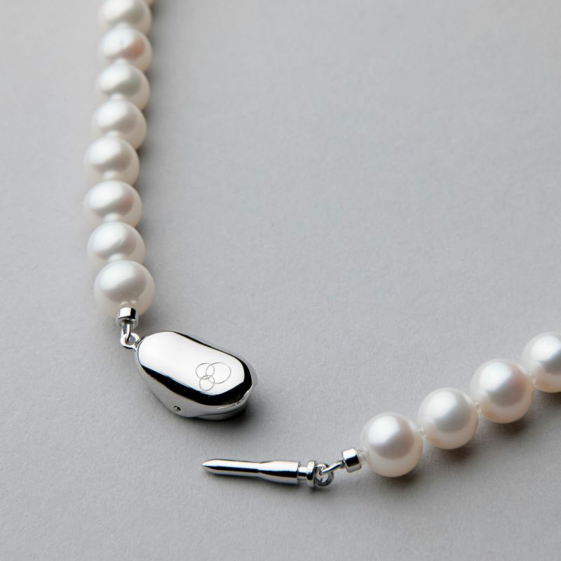 色ホワイトA1725 本真珠 　ネックレス セット 淡水 真珠　パール