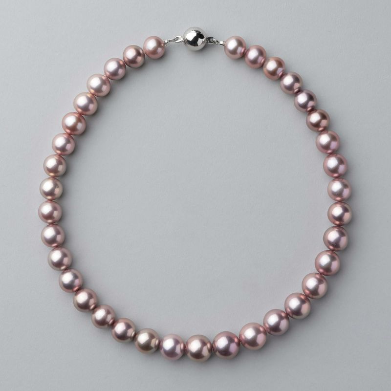 淡水真珠 (有核) ネックレス10-13mm オーロラピンク | 淡水真珠ネックレス