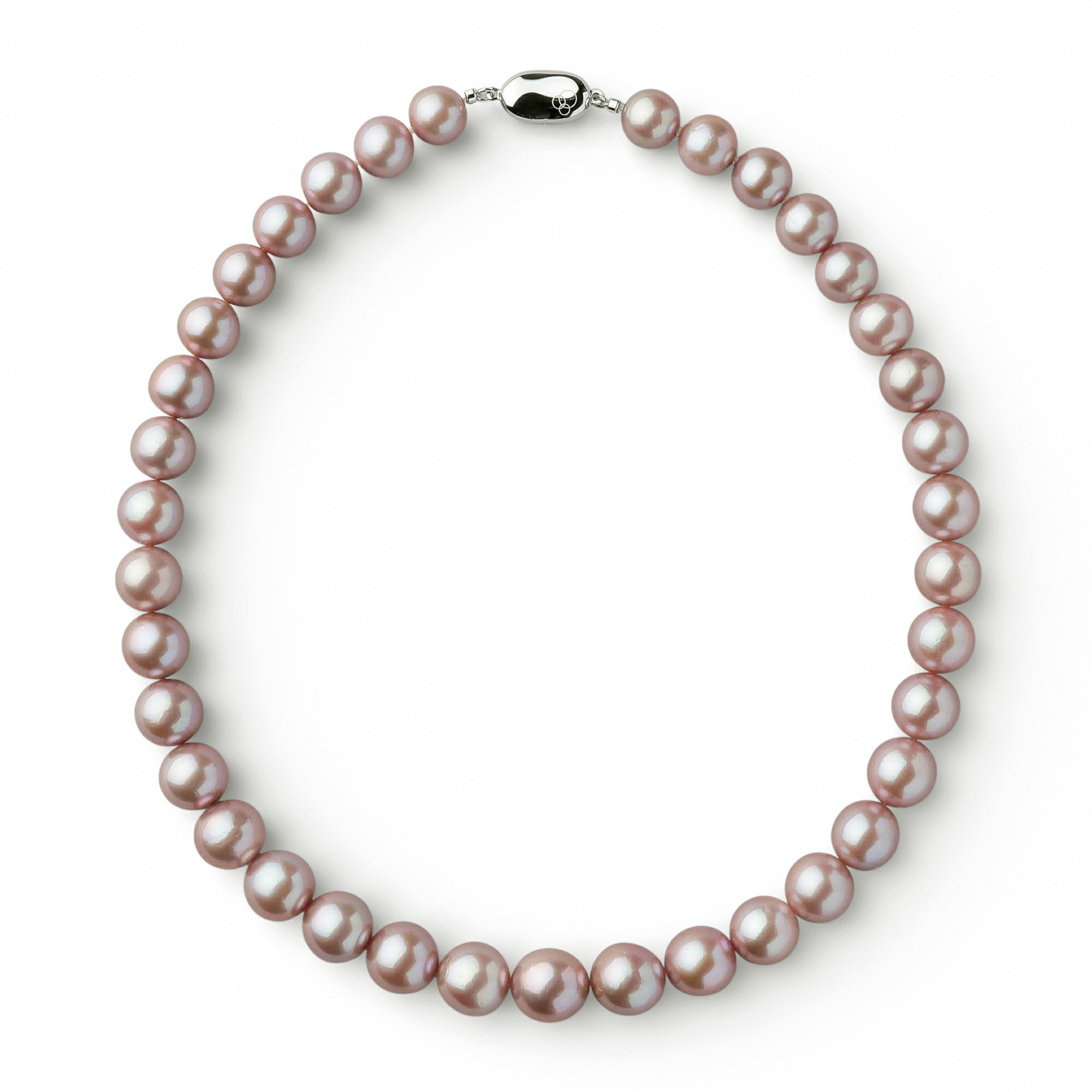 淡水真珠 (有核) ネックレス10-12mm -Mauvette-