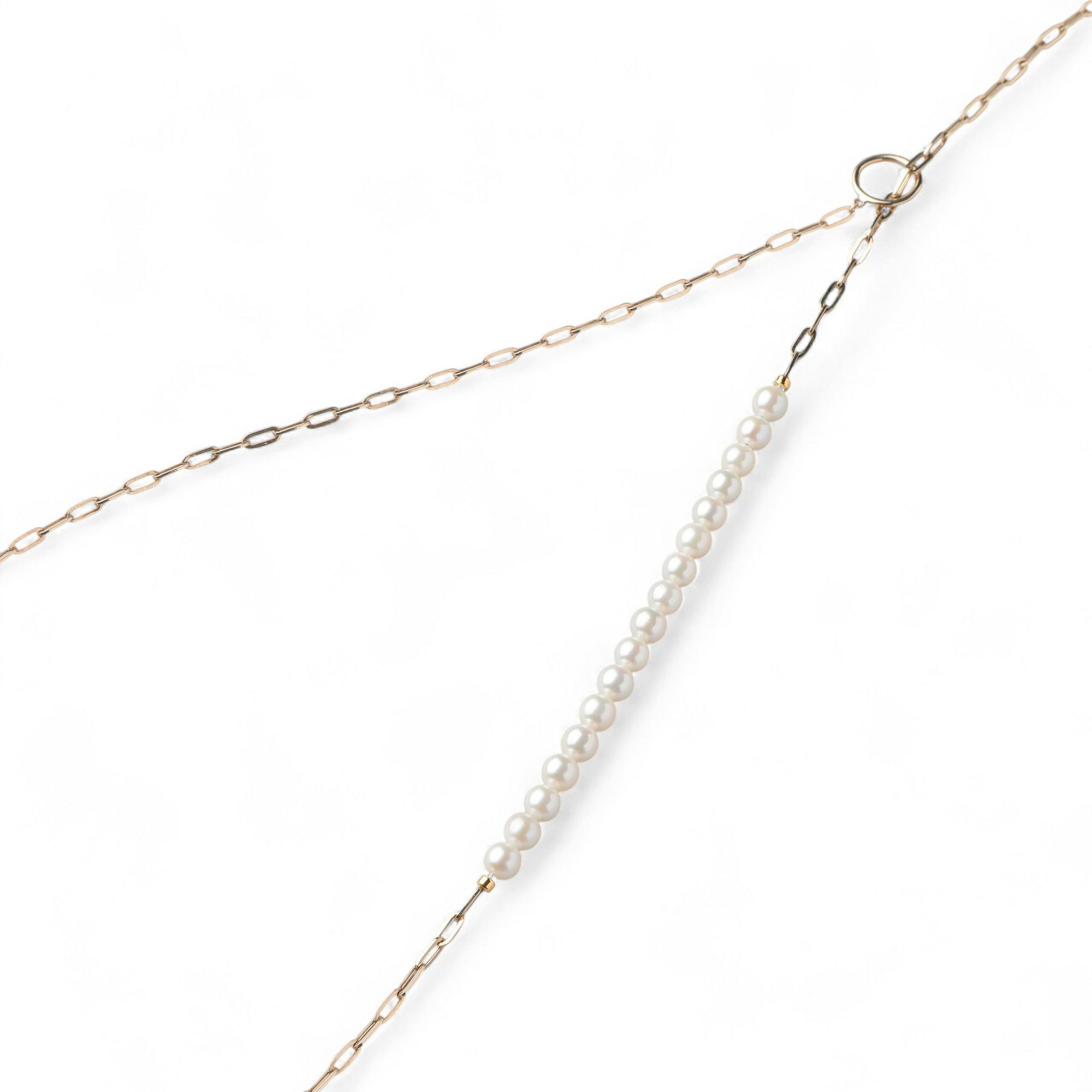 Supple あこや真珠 チェーンネックレス　5.5-6.0mm K10YG