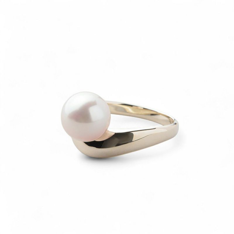 Supple あこや真珠 リング8.5-9.0mm K10YG